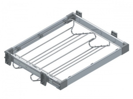 Suport pantofi extensibil tip sertar cu amortizare S6264G pentru corp dressing cu latime de 900 mm, finisaj Crom/Aluminiu [2]
