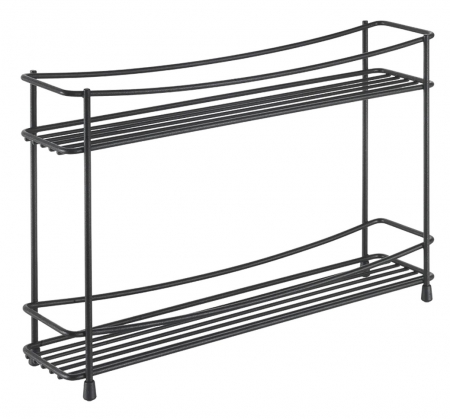 Suport pentru condimente cu 2 nivele Kumino 2 Lava, negru, 33x8x21 cm [1]