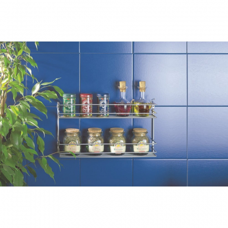 Suport pentru condimente cu 2 nivele, Pepito 2, gri, 36 x 8 x 19 cm [2]