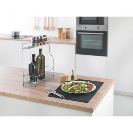 Suport pentru condimente cu 2 niveluri Balsamico, gri, 35x12x37 cm [3]
