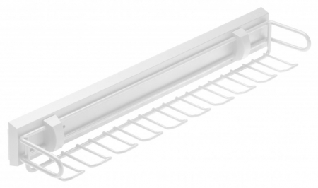 Suporturi diverse - Suport pentru curele si cravate cu amortizare Smart, finisaj alb, 460 mm