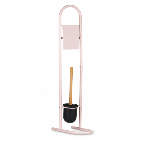 Suporturi pentru hârtie igienică și perie WC - Suport pentru hârtie igienică și perie WC Berilo, roz, H:80,8 cm