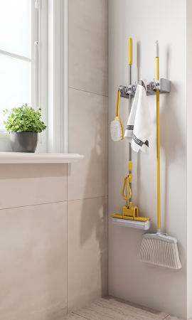 Diverse - Suport pentru maturi si mop 8938821, gri, 330x62 mm