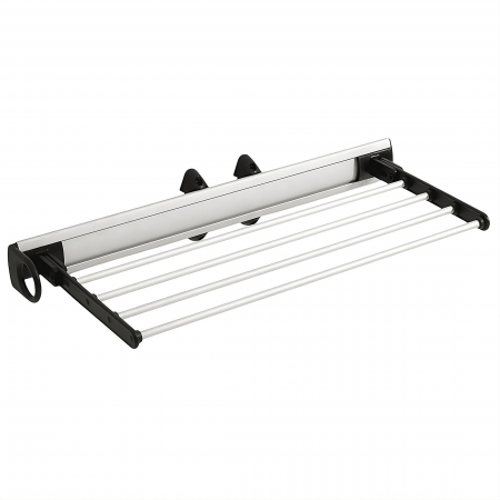 Organizatoare cosmetice - Suport pentru pantaloni extractibil cu 4 brate, finisaj aluminiu, L:450 mm