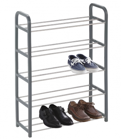 Suport pentru pantofi cu 5 rafturi, gri, 50x19x68 cm [1]