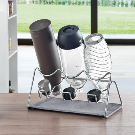 Scurgatoare pentru vase si ustensile - Suport Sodatex 3 pentru scurs sticle 30*17*14 cm