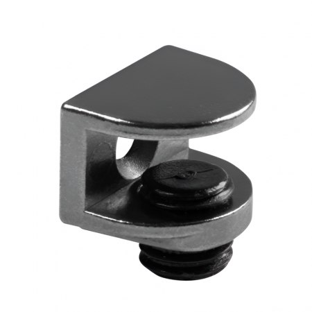 Console si suporturi rafturi - Suport polita sticla A48, finisaj negru GT, 4-8 mm