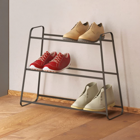 Rafturi pantofi - Suport, raft pentru pantofi cu 3 etaje Derby 3 Lava, negru, 52*18*45 cm