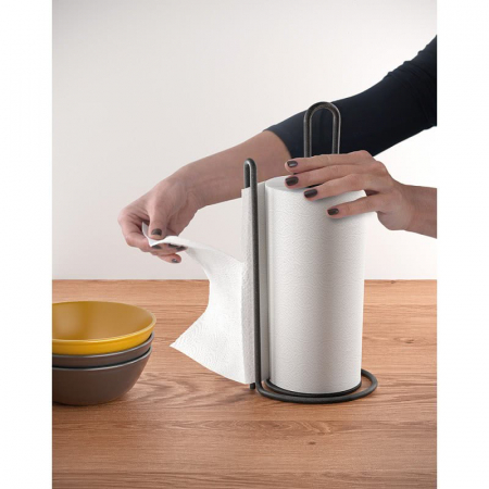 Suport rola sau prosop hartie pentru bucatarie My Roll Lava, vertical, negru [1]