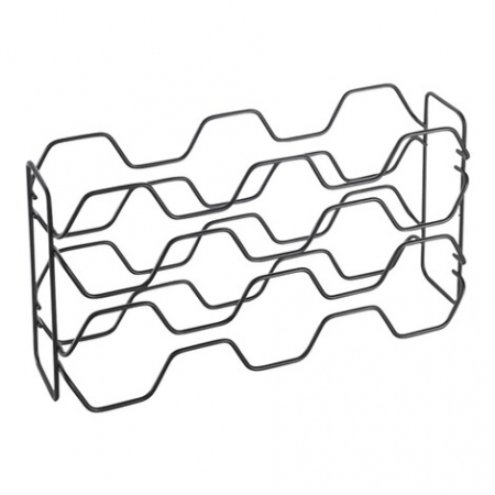 Suport, stativ pentru 10 sticle de vin, Hexagon 10 Lava, finisaj negru, 43x12x22 cm [1]