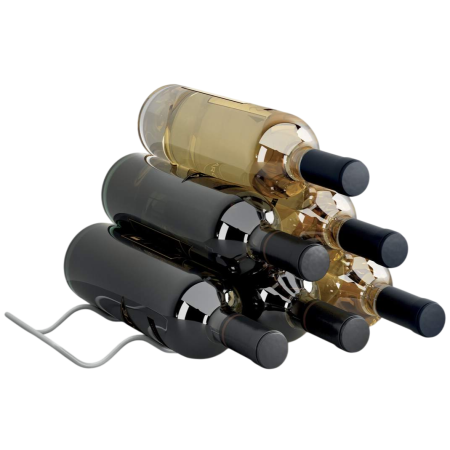 Suporturi sticle - Suport, stativ pentru 10 sticle de vin Ola, finisaj alb, 12x32x3 cm