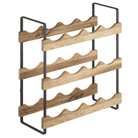 Suport sticle vin York, din lemn de acacia, 39x15x36 cm [1]