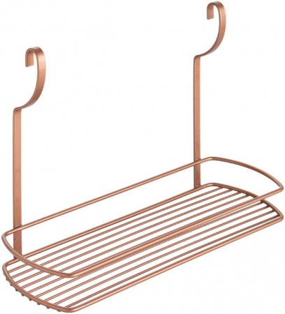 Suporturi de bucatarie - Suport suspendat pentru recipiente si accesorii bucatarie City Copper, finisaj cupru, 35x13x26 cm