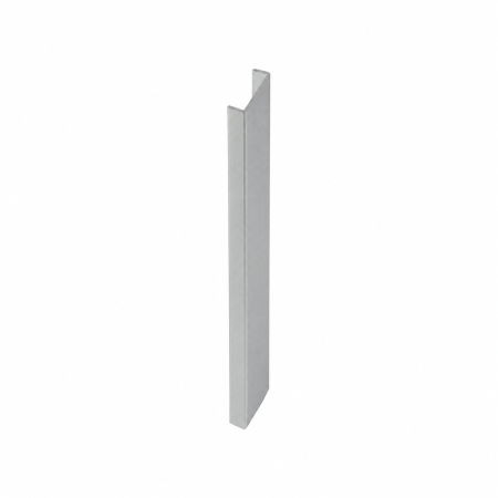 Accesorii diverse - Terminatie plinta de 13 mm pentru mobilier de bucatarie, finisaj aluminiu periat, H:100 mm
