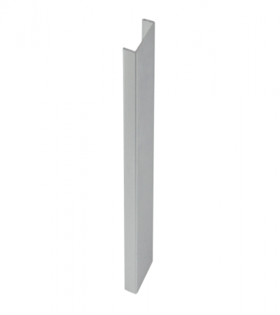 Accesorii diverse - Terminatie plinta de 13 mm pentru mobilier de bucatarie, finisaj aluminiu periat, H:100 mm