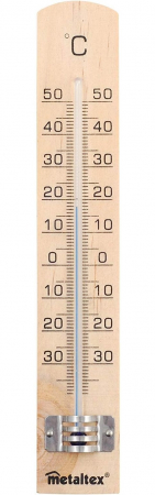 Accesorii diverse - Termometru pentru interior, suport lemn, 18 cm