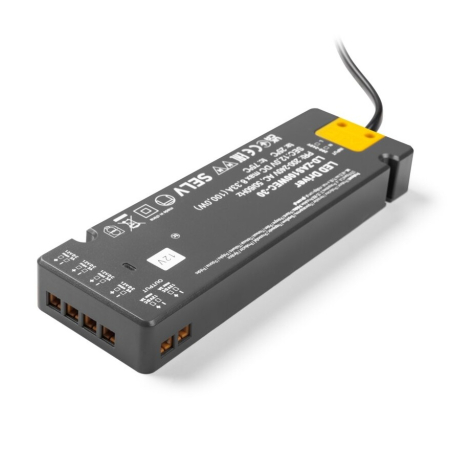 Transformator Easy Click GTV pentru bandă LED, 100W, 12V, IP20, 6 prize Mini AMP, cablu 1,5 m [3]