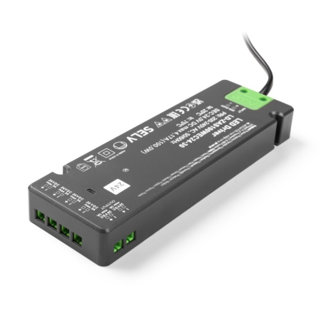 Transformator Easy Click GTV pentru bandă LED, 100W, 24V, IP20, 6 ieșiri Mini AMP, cablu 1,5 m [3]