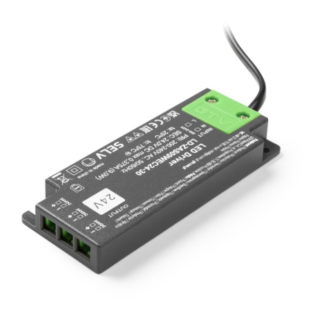 Transformator Easy Click GTV pentru bandă LED, 9W, 24V, IP20, 3 ieșiri Mini AMP, cablu 1,5 m [3]