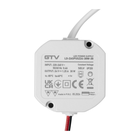 Transformator GTV pentru bandă LED, 30W, 24V, IP20 [2]