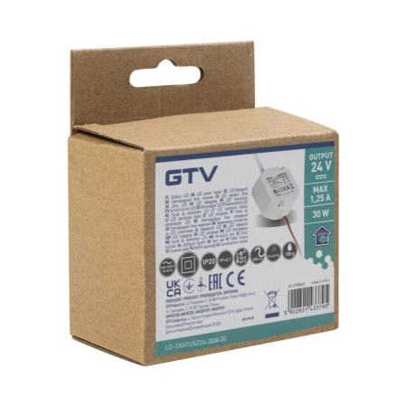 Transformator GTV pentru bandă LED, 30W, 24V, IP20 [6]