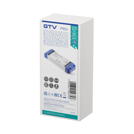 Transformator Pro+ GTV pentru bandă LED, 150W, 24V, IP20 [1]