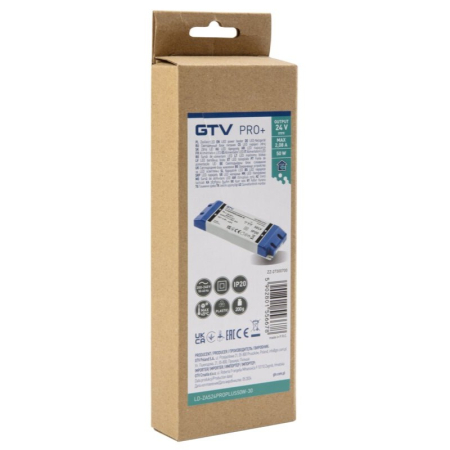 Transformator Pro+ GTV pentru bandă LED, 50W, 24V, IP20 [5]