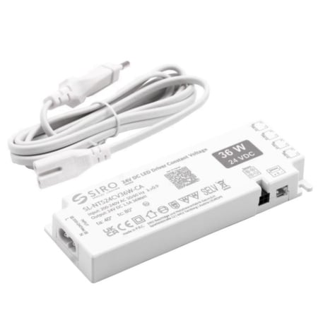 Transformator bandă led - Transformator Siro pentru bandă LED, 36W, 24V DC, IP20, 4 ieșiri, cablu 1,8 m