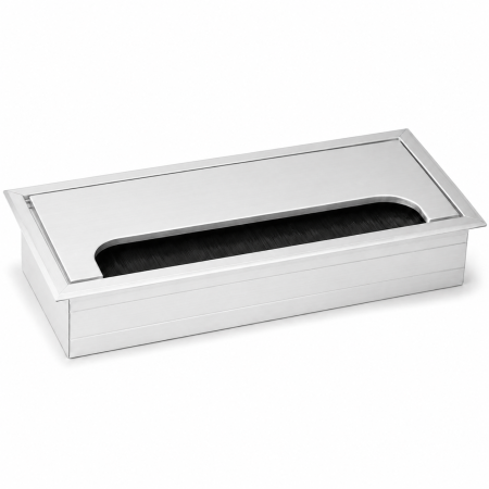 FERONERIE SI ACCESORII MOBILĂ - Trecere cablu Docker Maxdeco, dreptunghiulară, aluminiu, 80 x 160 mm