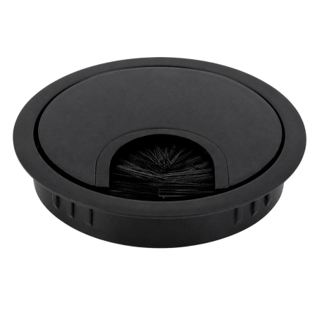 Doze trecere cabluri - Trecere cablu Docker Maxdeco, rotundă, zamak, negru, Ø80 mm