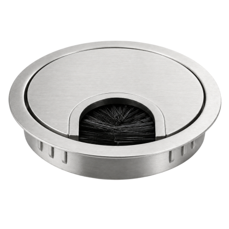 Doze trecere cabluri - Trecere cablu Docker Maxdeco, rotundă, zamak, oțel inoxidabil, Ø80 mm