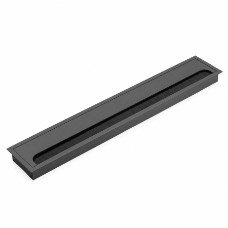 Organizatoare cabluri - Trecere cablu Merida GTV, dreptunghiulară, aluminiu, negru, 80 x 500 mm