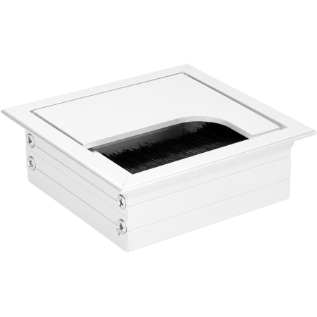 Doze trecere cabluri - Trecere cabluri Docker Rejs, pătrată, aluminiu, alb, 80 x 80 mm