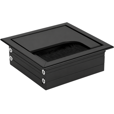 Doze trecere cabluri - Trecere cabluri Docker Rejs, pătrată, aluminiu, negru, 80 x 80 mm