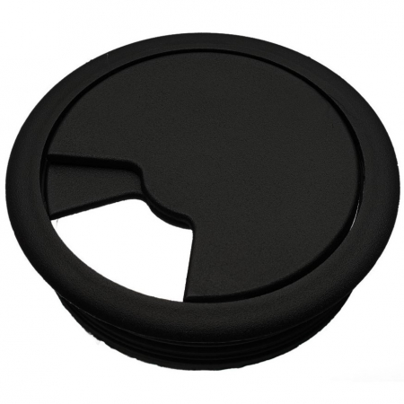 Trecere din plastic pentru cablu PLF, finisaj negru mat, Ø60 mm [1]