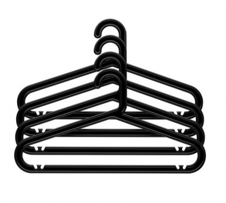 Umerașe - Umerase din plastic, negre, set 4 bucati