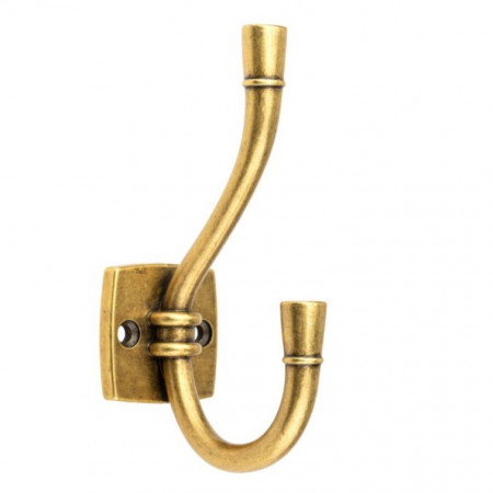 Vintage & Retro - Argo - Agatatoare cuier, finisaj alama antichizata, 115x38x65 mm