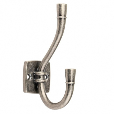 Vintage & Retro - Argo - Agatatoare cuier, finisaj argint antichizat, 115x38x65 mm