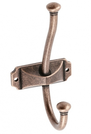 Rustice - Craft - Agatatoare cuier, finisaj cupru antichizat GT, 134x66.5 mm