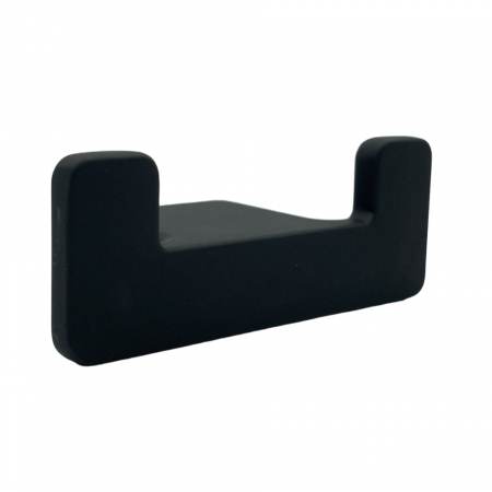 Industiale - Leta - Agatatoare cuier dubla, finisaj negru mat CB, 79x31x34 mm