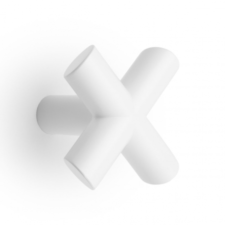 Scandinave - Equis - Agatatoare cuier, finisaj alb mat, 80x80x60 mm