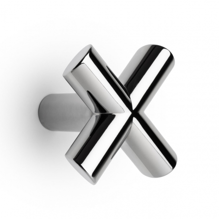 Luxury & Glam - Equis - Agatatoare cuier, finisaj crom lucios, 80x80x60 mm