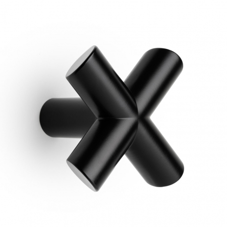 Industiale - Equis - Agatatoare cuier, finisaj negru mat, 80x80x60 mm