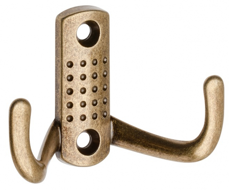 Rustice - K23  - Agatatoare cuier cu model, finisaj alama antichizata GT, 47x70 mm