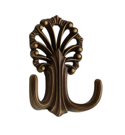 Vintage & Retro - Alia - Agatatoare cuier mica, finisaj alama antichizata CB, 87x65x28 mm