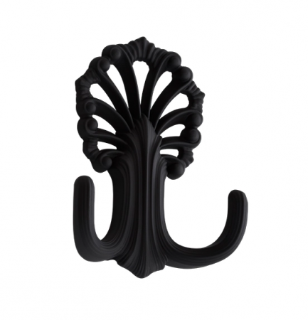 Vintage & Retro - Alia - Agatatoare cuier mica, finisaj negru mat CB, 87x65x28 mm