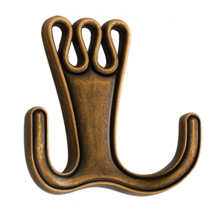 Vintage & Retro - Jade - Agatatoare cuier mica, finisaj alama antichizata CB, 80x78x32 mm