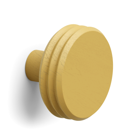 Agatatori din lemn - Pulse Color - Agatatoare cuier, finisaj galben mustar, 92x62 mm