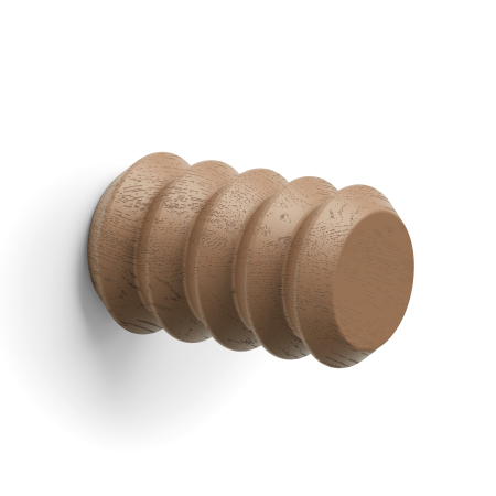 Agatatori din lemn - Pulse Color - Agatatoare cuier, finisaj maro ceramic, 28x45 mm