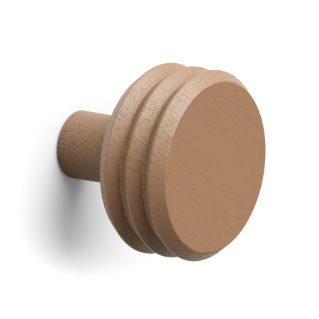 Agatatori din lemn - Pulse Color - Agatatoare cuier, finisaj maro ceramic, 65x57 mm